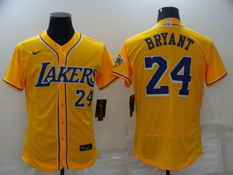 Nike 2023 Men Los Angeles Lakers #24 Bryant yellow NBA Jersey->los angeles lakers->NBA Jersey